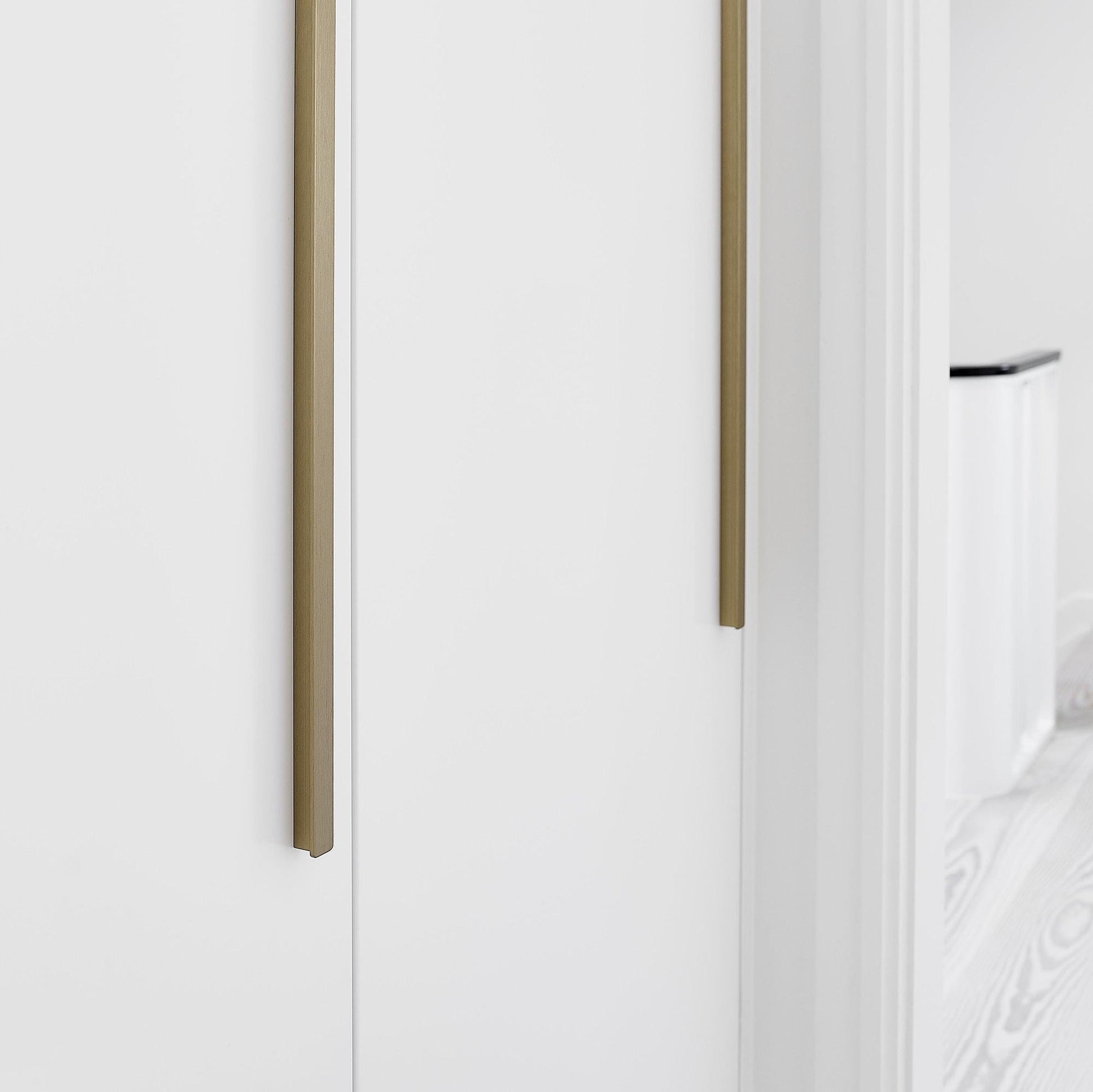Furnipart Elan Brushed Brass Slim Profile Handle 50mm 200mm 600mm 1200mm