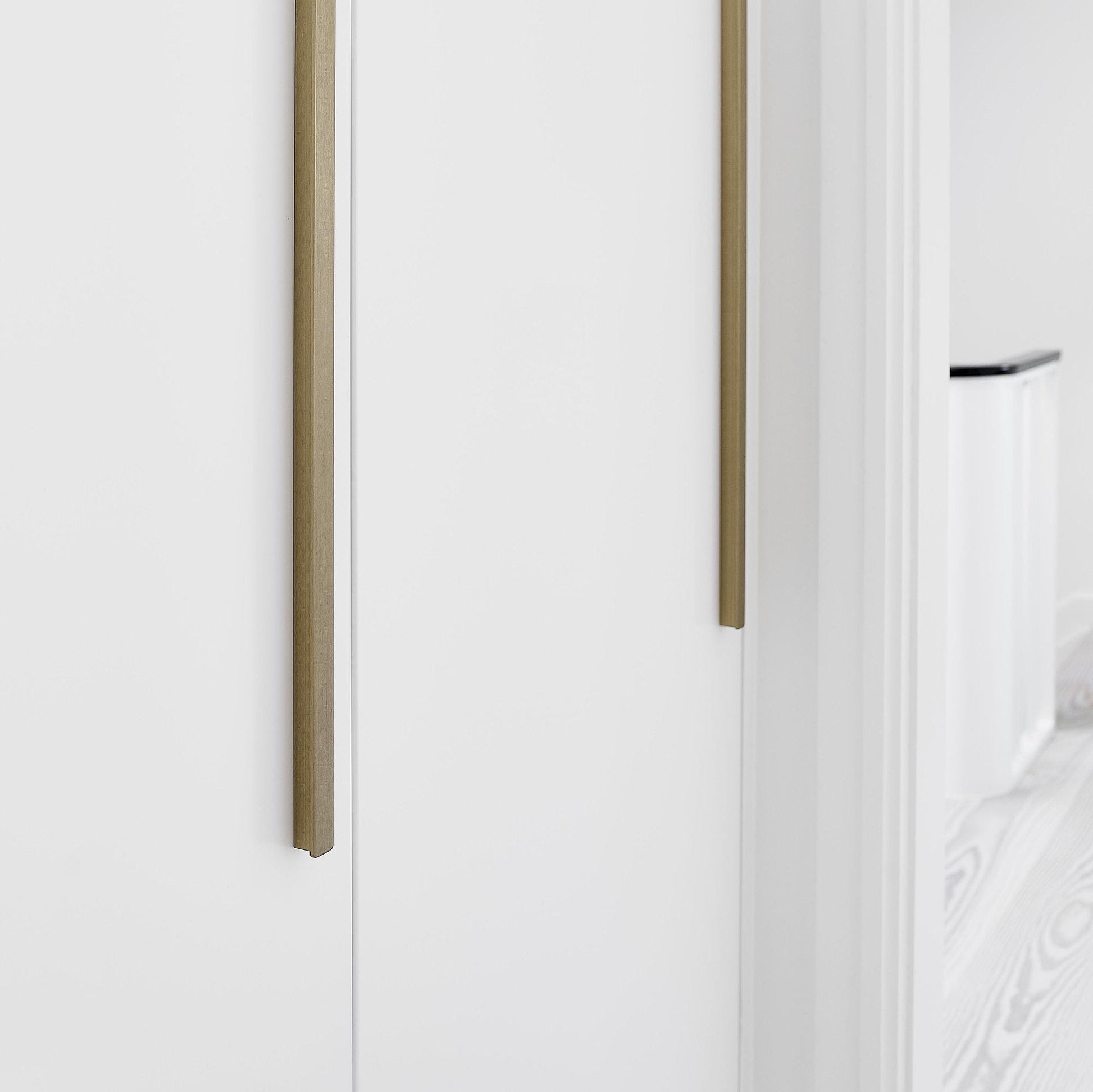 Furnipart Elan Brushed Brass Slim Profile Handle 50mm 200mm 600mm 1200mm
