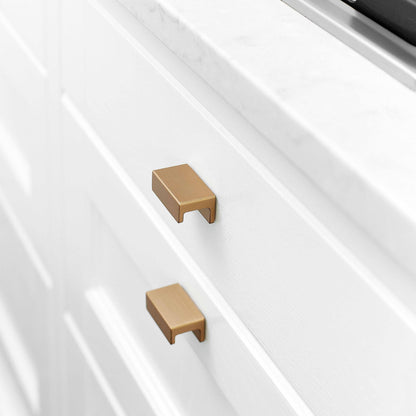 Howdens Ingot Brushed Brass Effect Mounted Trim Bar Cupboard Handle