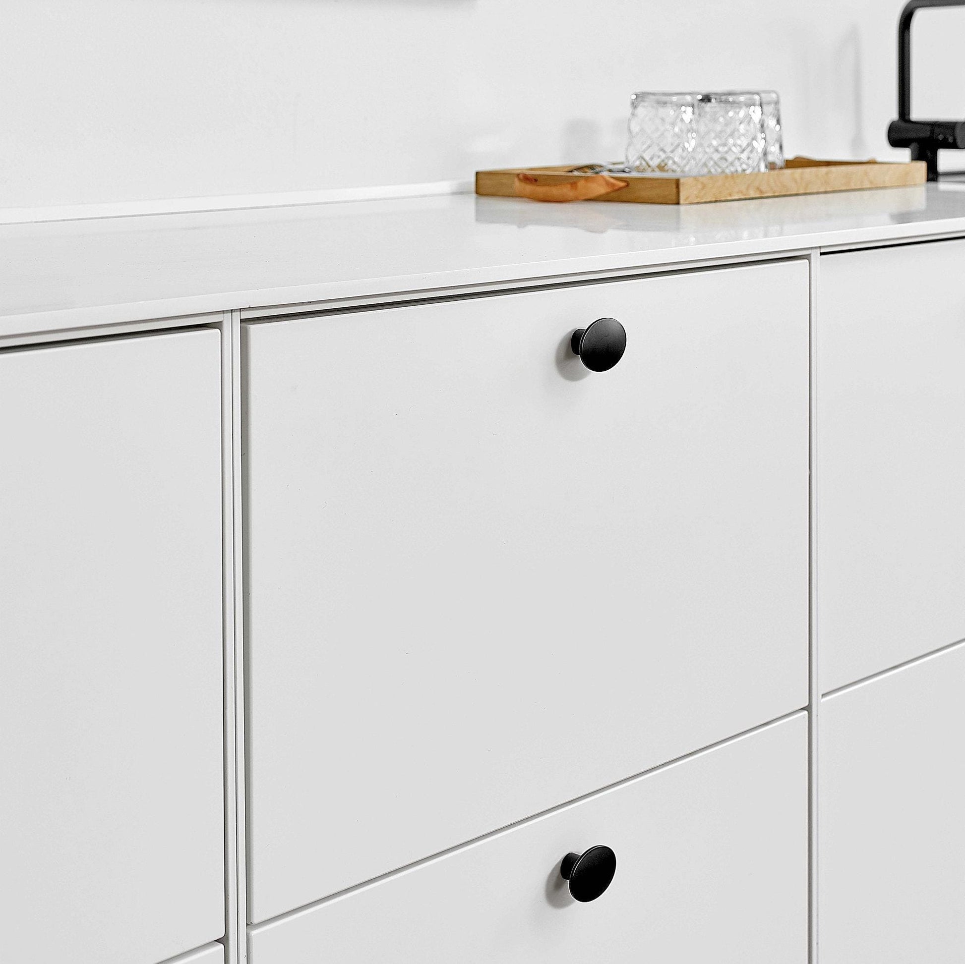 Furnipart Dome Oval Knob Matt Black Modern