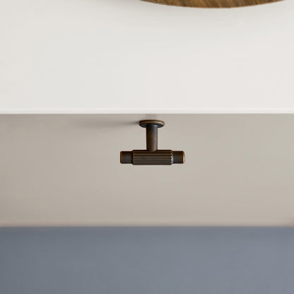 Furnipart Villa Fluted Handle & Knob 128mm 192mm Round Knob T Knob Antique Brown