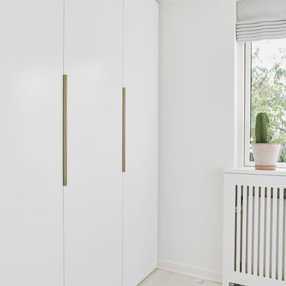 Furnipart Edge Straight Brushed Brass Profile Trim Handle 40mm 100mm 200mm 600mm 1200mm