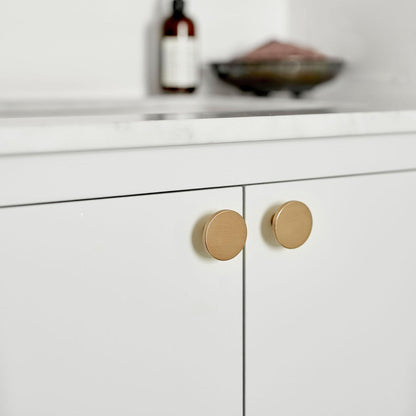 Furnipart Square 10 Handle & Knob Plato Brushed Brass Aluminium 128mm