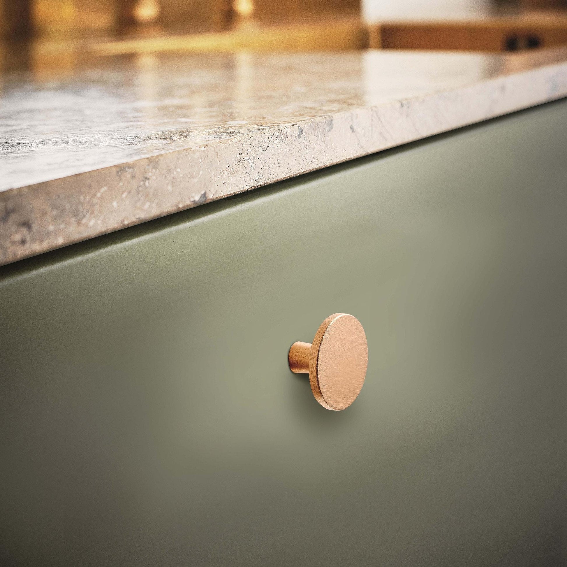 Furnipart Square 10 Handle & Knob Plato Brushed Brass Aluminium 128mm
