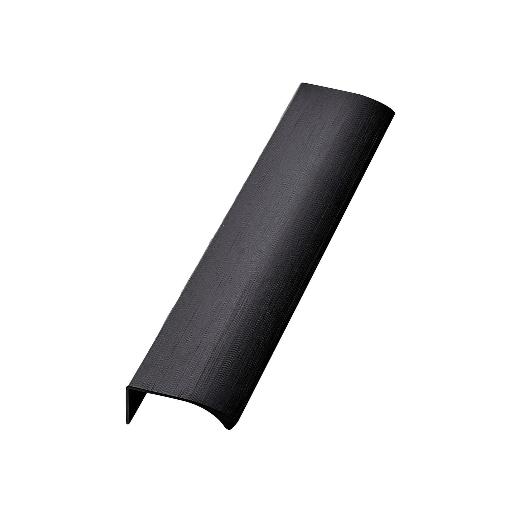 Furnipart Edge Straight Brushed Matt Black Profile Trim Handle 40mm 100mm 200mm 350mm 600mm 1200mm