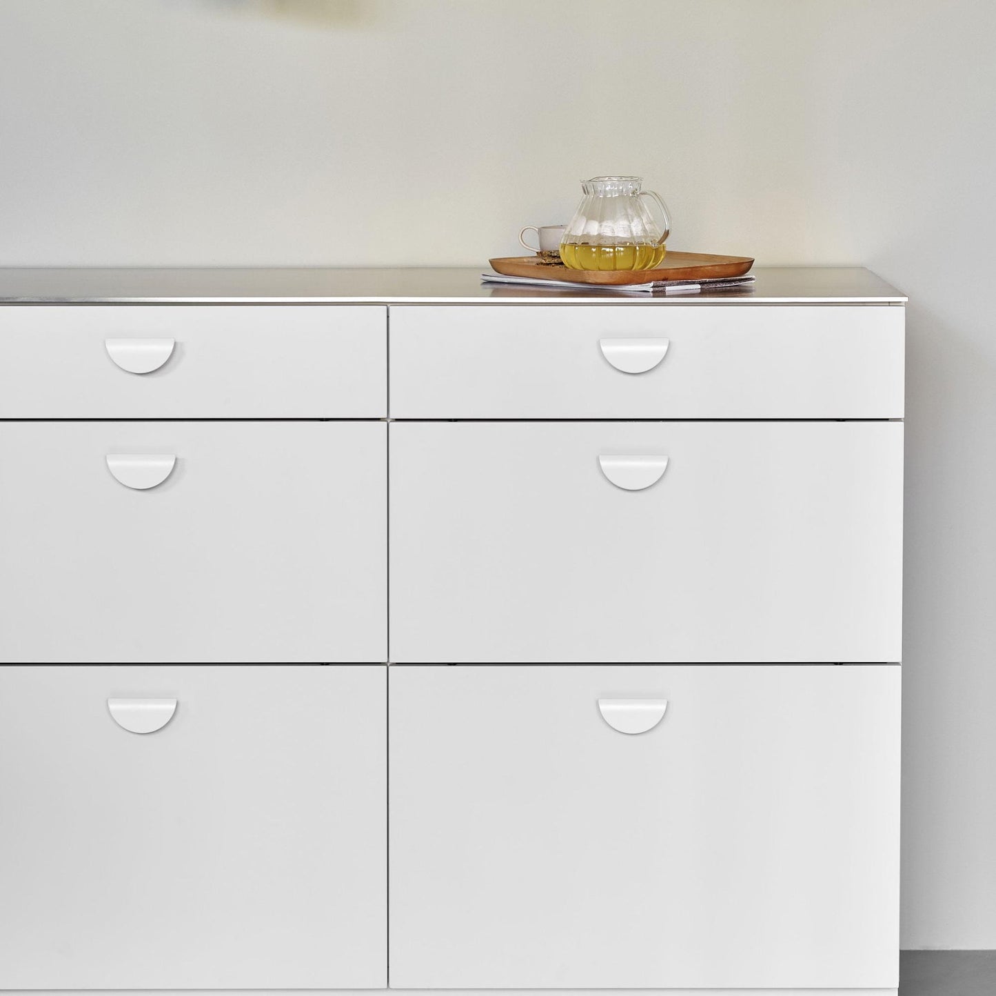 Furnipart Horizon White Moon Semicircle Handle Small & Large