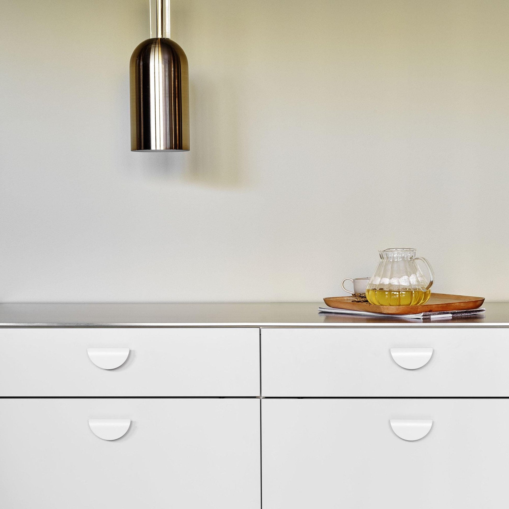 Furnipart Horizon White Moon Semicircle Handle Small & Large