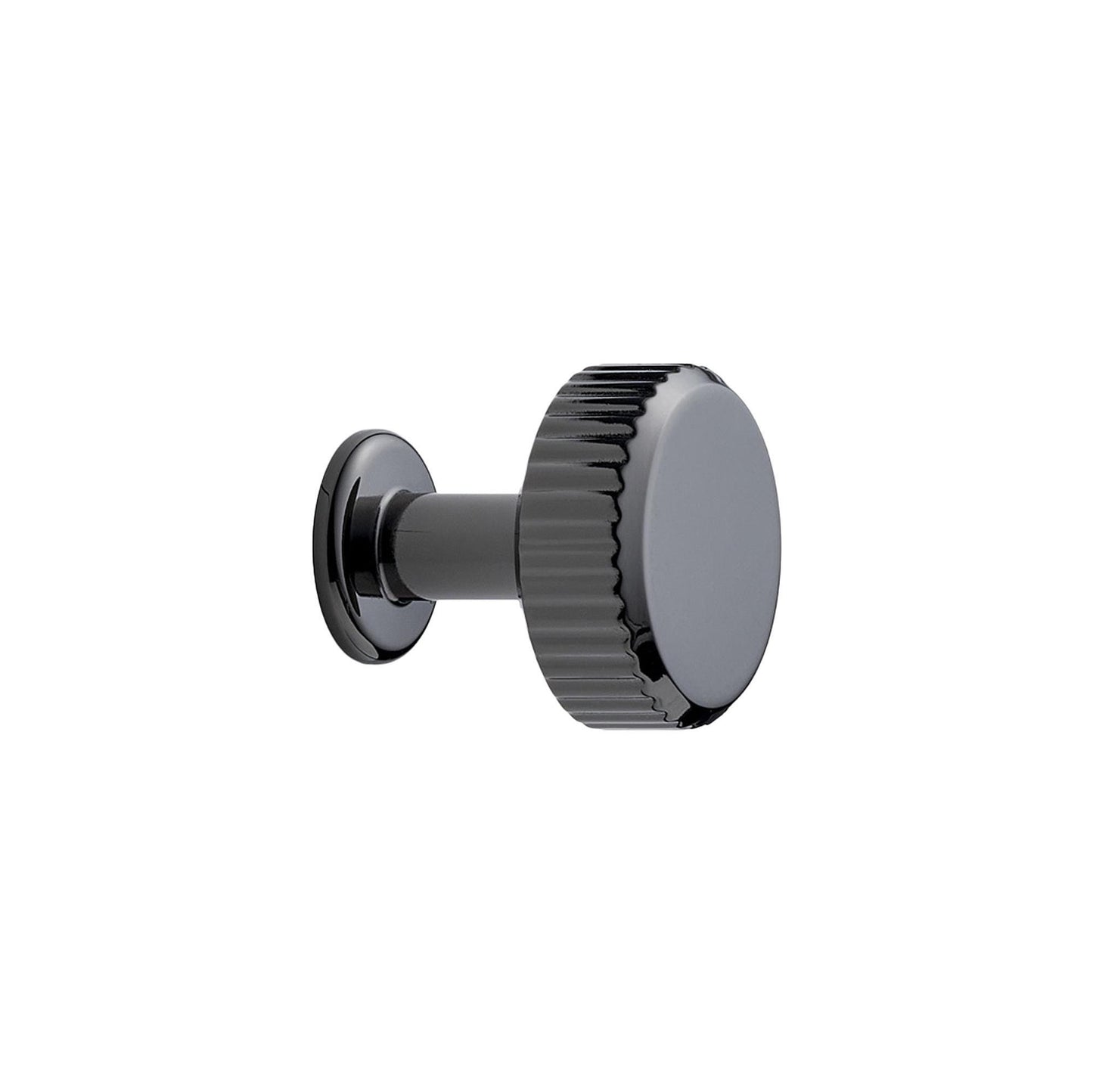 Furnipart Villa Fluted Handle & Knob 128mm 192mm Round Knob T-Knob Black Nickel