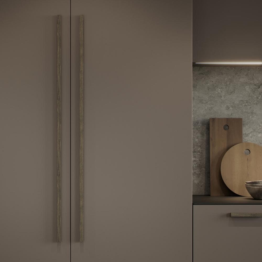 Furnipart Elan Dark Oak Real Wooden Handle & Knob 50mm 200mm 600mm 1200mm