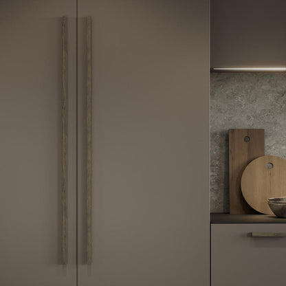 Furnipart Elan Dark Oak Real Wooden Handle & Knob 50mm 200mm 600mm 1200mm