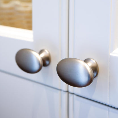 Furnipart Oval Simple Knob Inox Look - 60mm