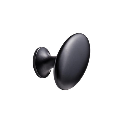 Furnipart Oval Simple Knob Matt Black - 60mm