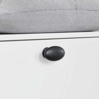 Furnipart Oval Simple Knob Matt Black - 60mm