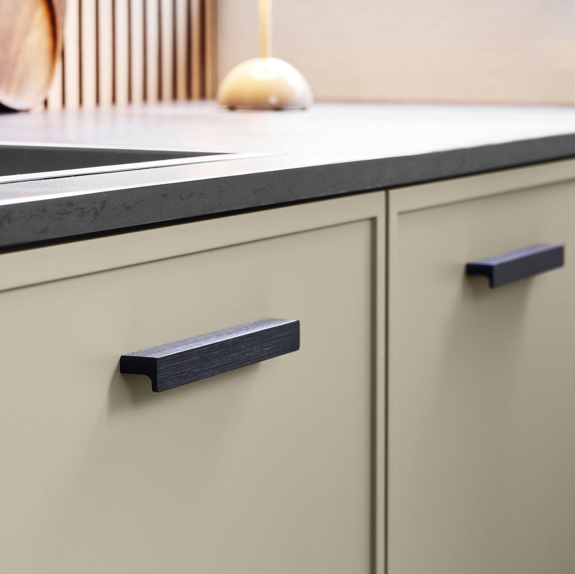 Furnipart Elan Brushed Matt Black Slim Profile Handle 50mm 200mm 600mm 1200mm