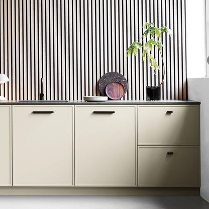 Furnipart Elan Brushed Matt Black Slim Profile Handle 50mm 200mm 600mm 1200mm