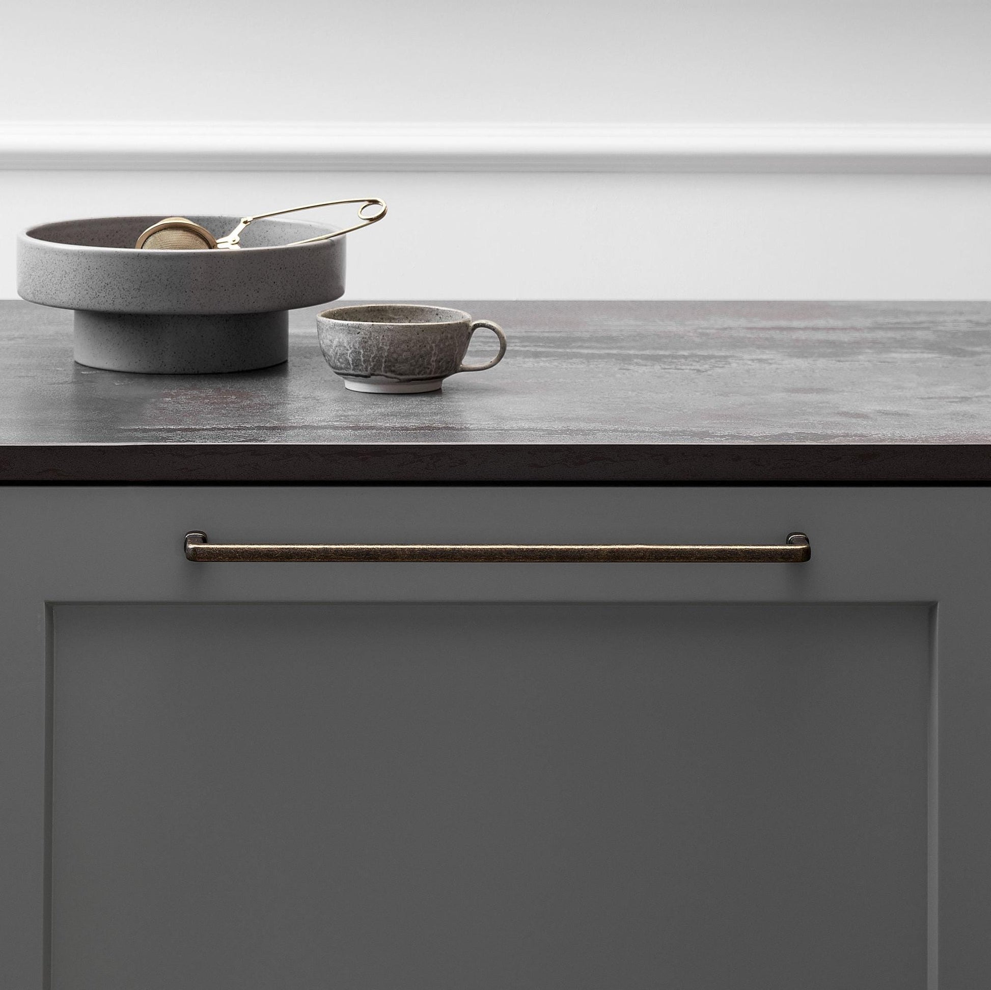 Furnipart Equester Handle & Cup Antique Brass 160mm 320mm