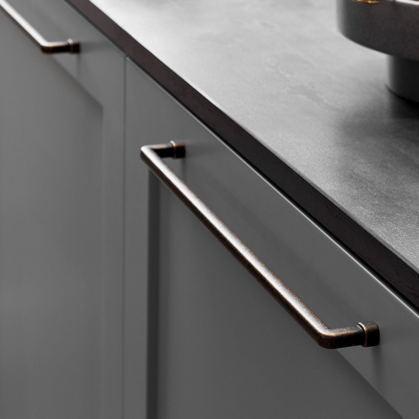 Furnipart Equester Handle & Cup Antique Brass 160mm 320mm