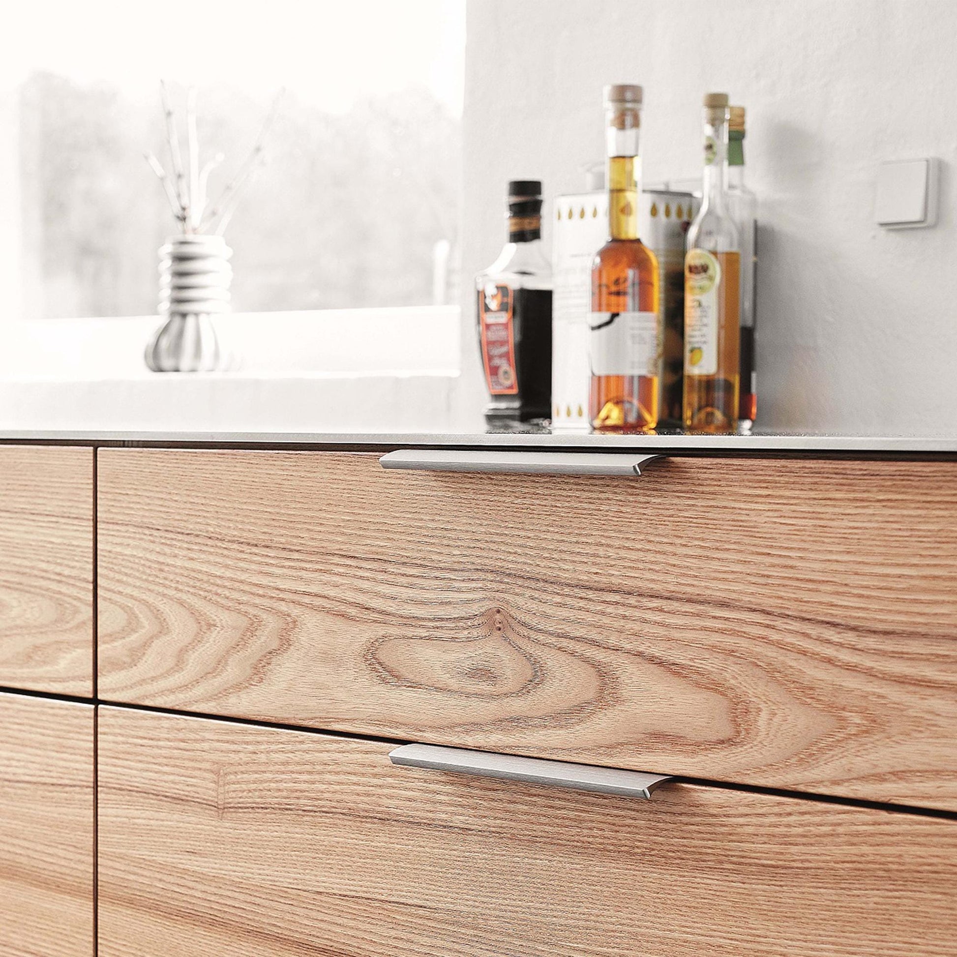 Furnipart Edge Straight Inox Profile Trim Handle 40mm 100mm 200mm 350mm 600mm 1200mm