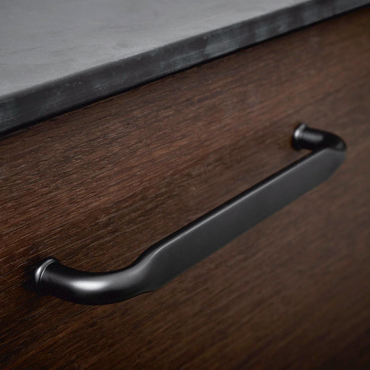 Furnipart Gate Handle & Knob Matt Black 160mm