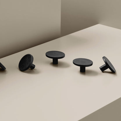 Furnipart Recycled Handle & Knob Plato / Square 10 Black Sea Plastic Eco Friendly