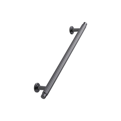 Furnipart Villa Fluted Handle & Knob 128mm 192mm Round Knob T-Knob Black Nickel