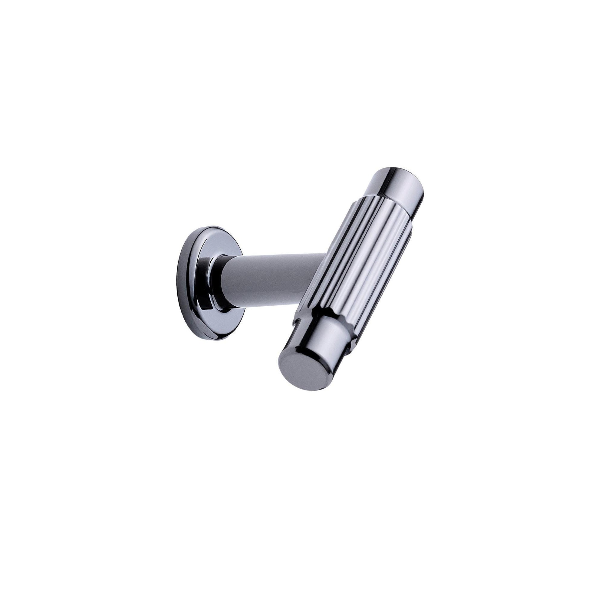 Furnipart Villa Fluted Handle & Knob 128mm 192mm Round Knob T-Knob Black Nickel