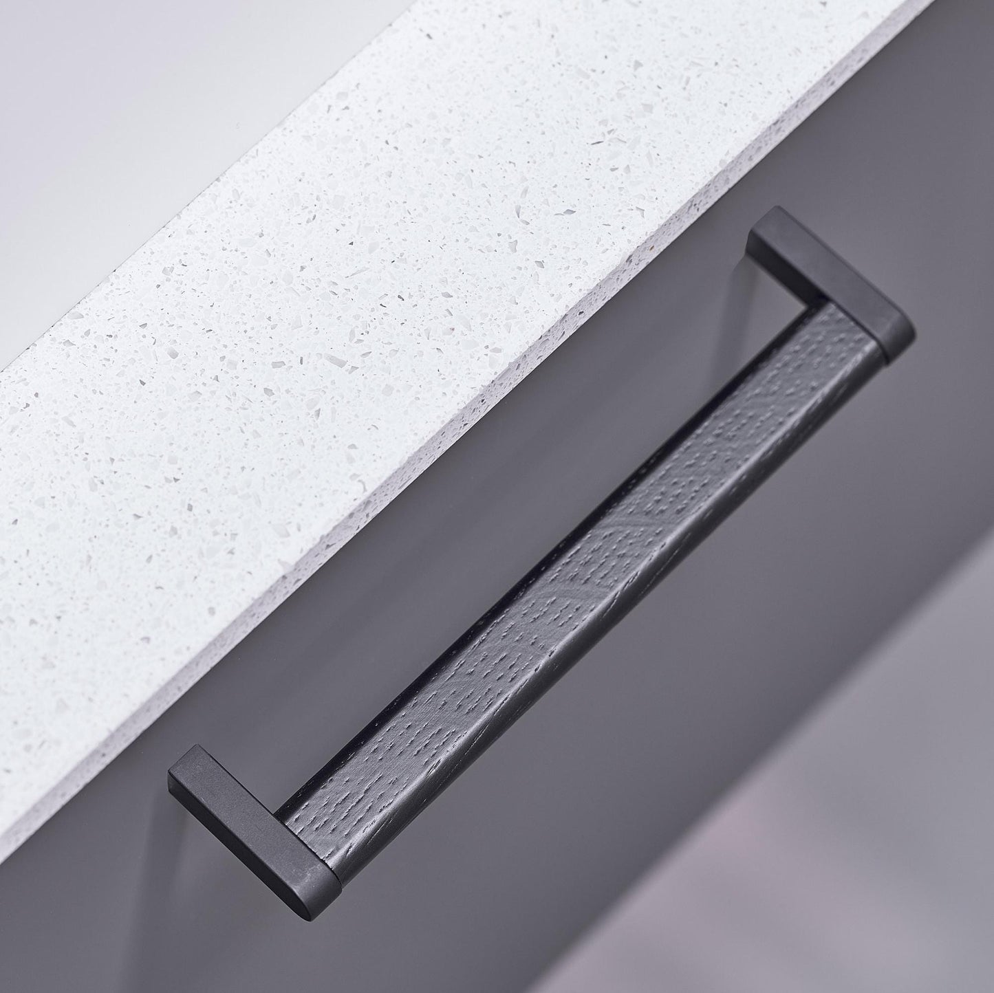 Furnipart Crossing Black Ash Real Wooden Handle & Knob 160mm 320mm