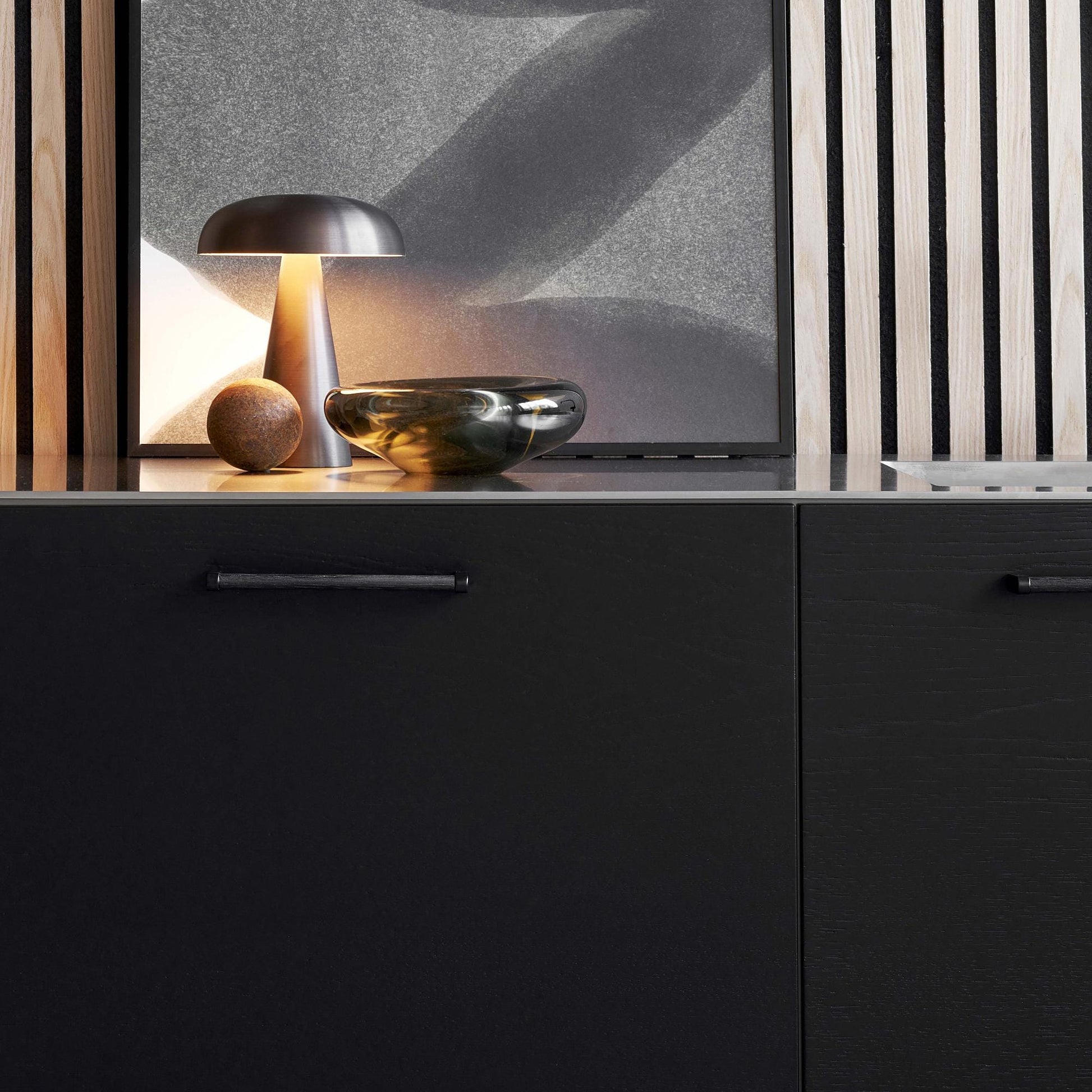 Furnipart Crossing Black Ash Real Wooden Handle & Knob 160mm 320mm