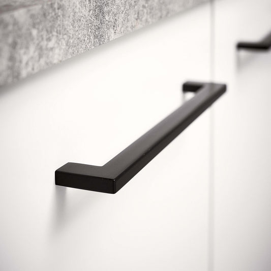 Furnipart Flat Handle Brown Black 128mm 192mm 256mm 448mm