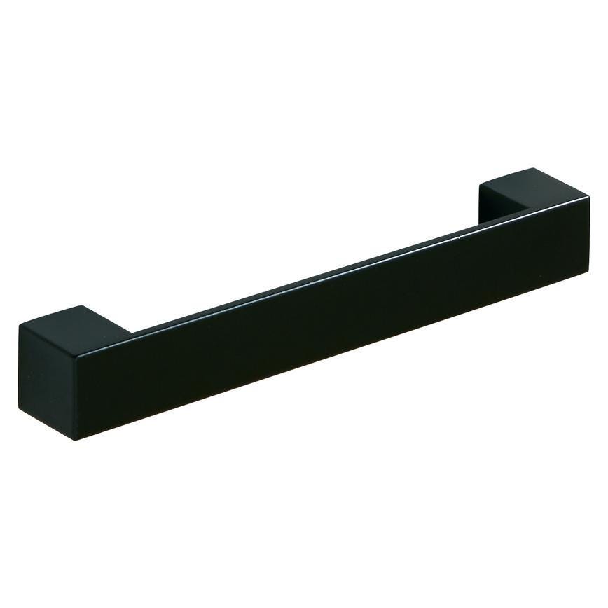 Howdens Matt Black Square D Cupboard Handle 196mm