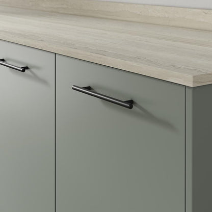 Howdens T Bar Matt Black Classic Thin Cupboard Handle 152mm 230mm