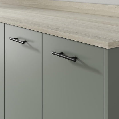 Howdens T Bar Matt Black Classic Thin Cupboard Handle 152mm 230mm