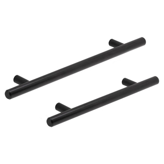 Howdens T Bar Matt Black Classic Thin Cupboard Handle 152mm 230mm