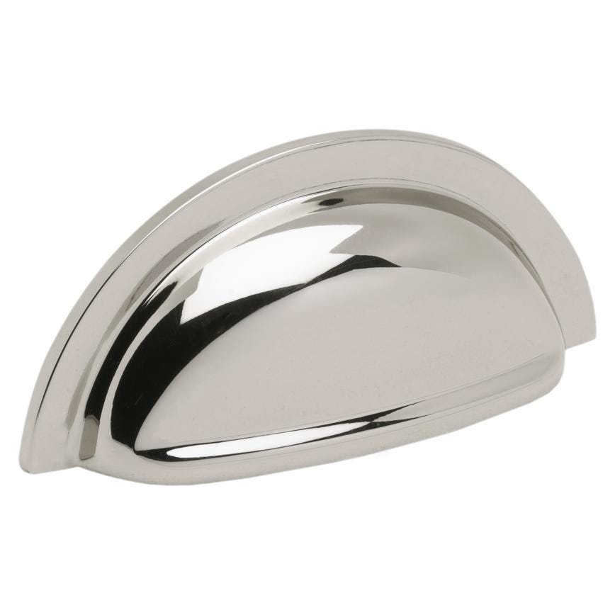 Howdens Highborn Polished Nickel Effect Classic Round Cupboard Door Knob, Cup & Latch