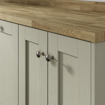 Howdens Highborn Polished Nickel Effect Classic Round Cupboard Door Knob, Cup & Latch