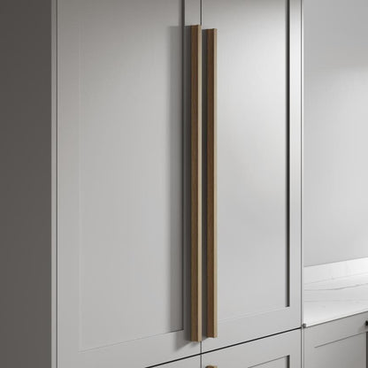 Furnipart Track Oak Clear Lacquered Handle 50mm 200mm 600mm 1200mm