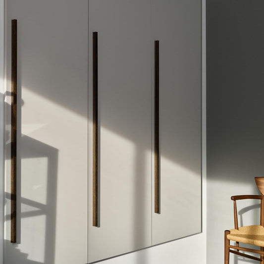 Furnipart Track Dark Brown Oak Handle 50mm 200mm 600mm 1200mm