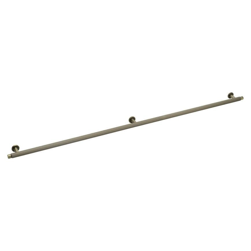 Howdens Fluted Handle & Knob 177.5mm 690mm Round Knob T- Knob Aged Brass Classic