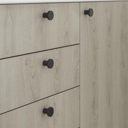 Howdens Metric Handle 233mm 330mm Cup and Round Knob Matt Black