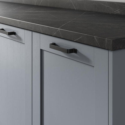 Howdens Belfry Handle 164mm & Round Knob Matt Black