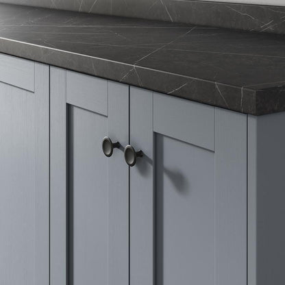 Howdens Belfry Handle 164mm & Round Knob Matt Black