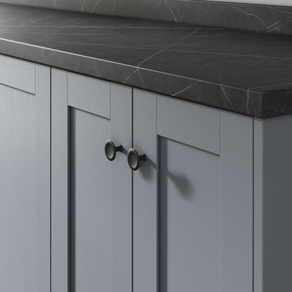 Howdens Belfry Handle 164mm & Round Knob Matt Black