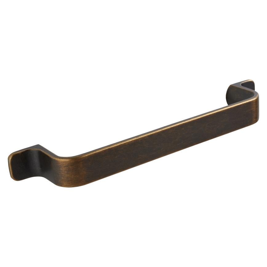 Howdens Belfry Handle 164mm & Round Knob Antique Brass Effect