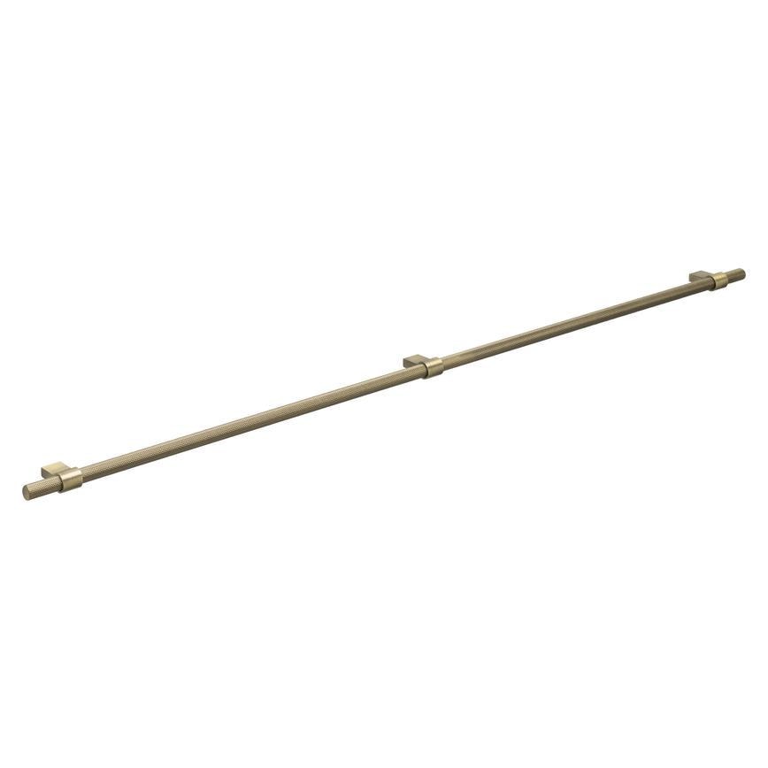 Howdens Knurled Brass Effect Handles 225mm 705mm T-Knob Round Knob
