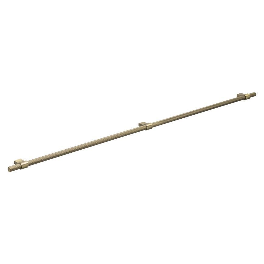 Howdens Knurled Brass Effect Handles 225mm 705mm T-Knob Round Knob