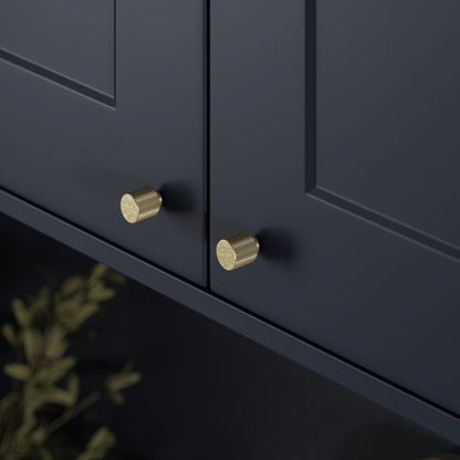 Howdens Knurled Brass Effect Handles 225mm 705mm T-Knob Round Knob