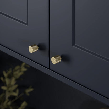 Howdens Knurled Brass Effect Handles 225mm 705mm T-Knob Round Knob