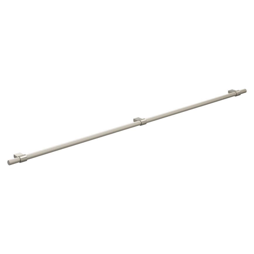 Howdens Knurled Brushed Nickel Effect Handles 225mm 705mm T-Knob Round Knob
