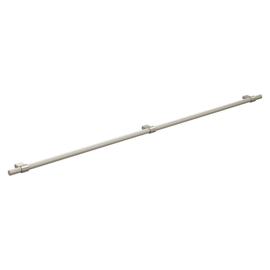 Howdens Knurled Brushed Nickel Effect Handles 225mm 705mm T-Knob Round Knob
