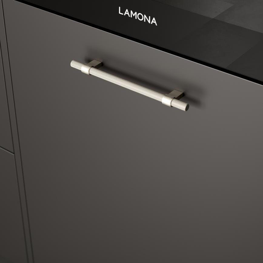 Howdens Knurled Brushed Nickel Effect Handles 225mm 705mm T-Knob Round Knob